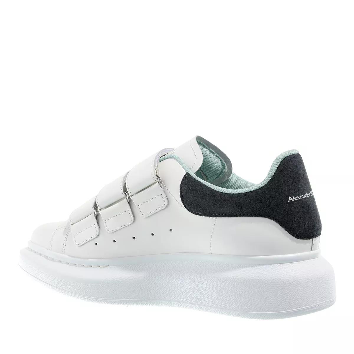 Alexander McQueen Strap Sneakers Leather White Antracite Low Top Sneaker