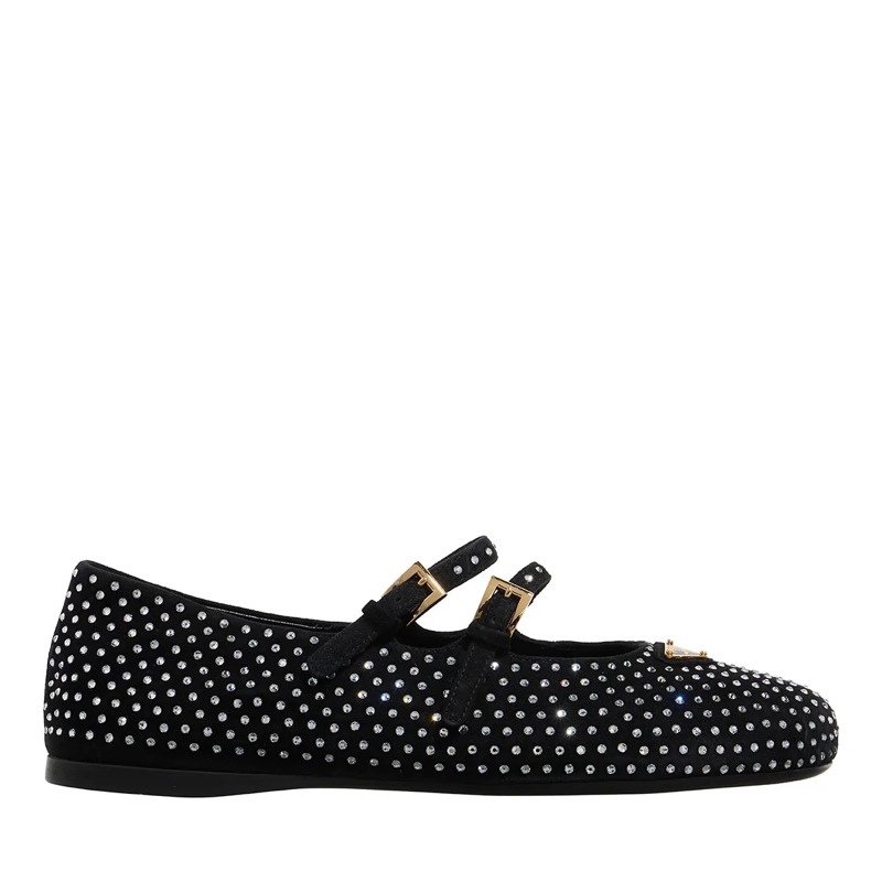 Prada Ballet Flats Double Strap Ballet Flats Cristal