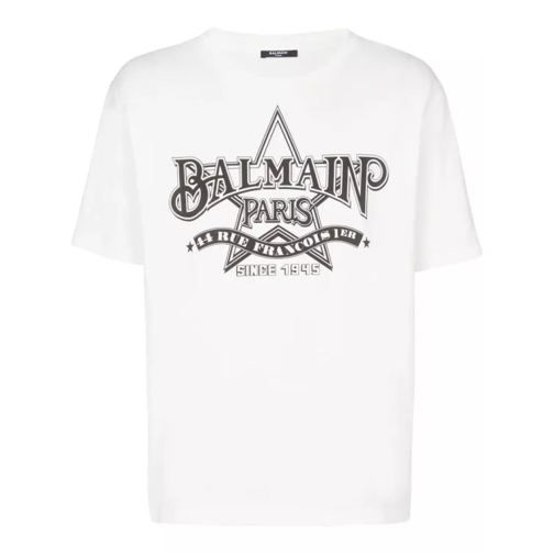 Balmain White Star T-Shirt White 