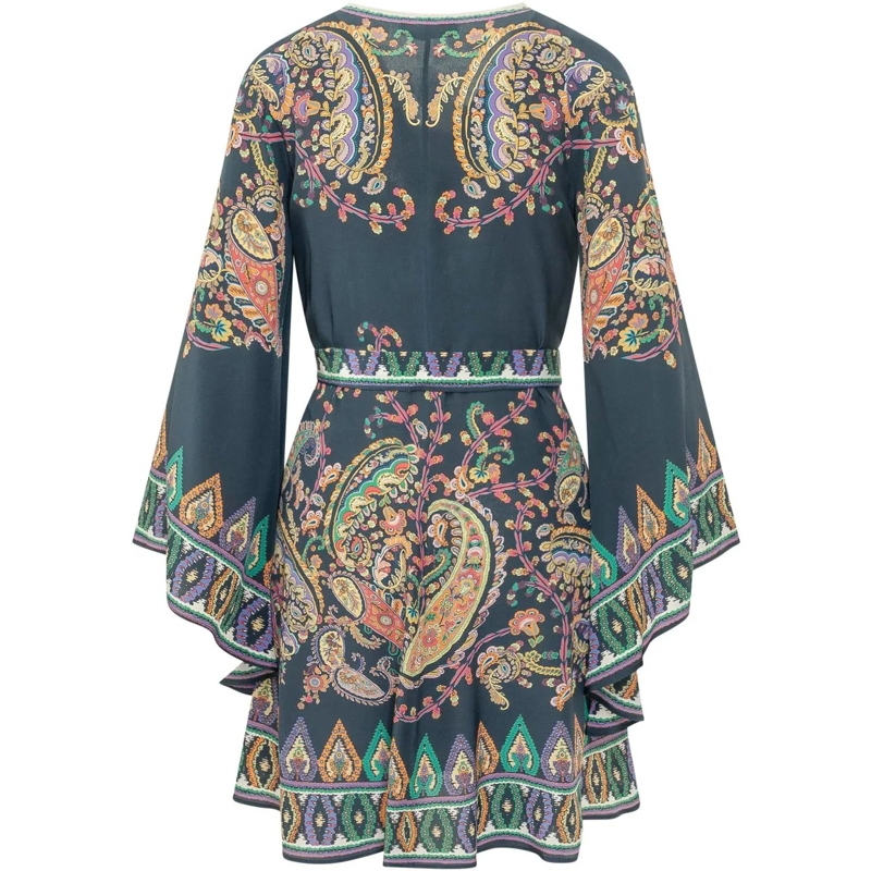 Etro Minikleid Mini Blouson Dress dunkelblau(Image 2)