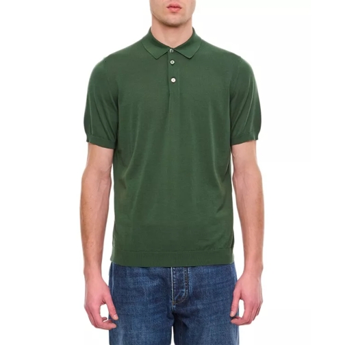 Drumohr Cotton Polo Shirt Green 