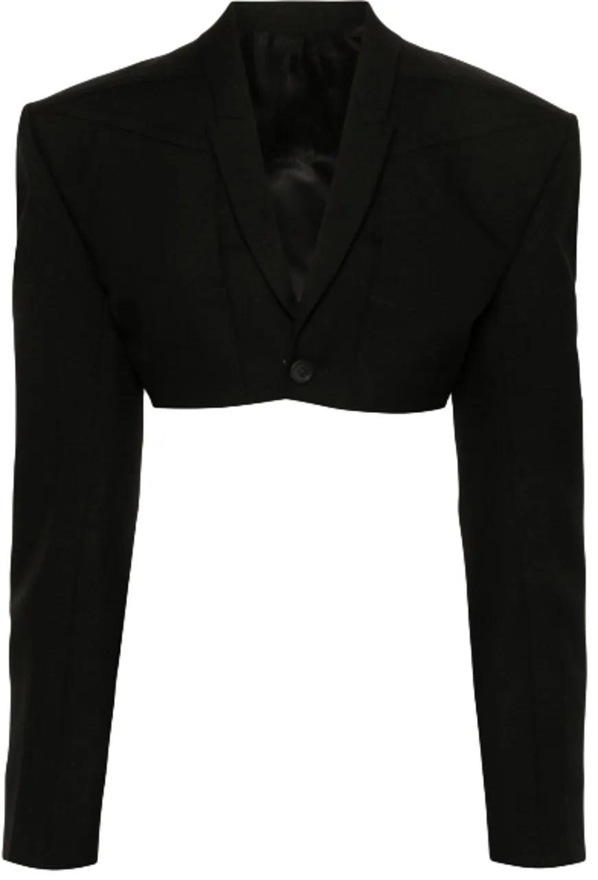 Thumbnail - Rick Owens - Giacca Micro Tatlin Jacket Black - Größe 46 - black