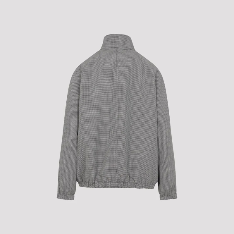 Courrèges Overgangsjas Multicolour Wool Blend Jacket With High Collar Grey