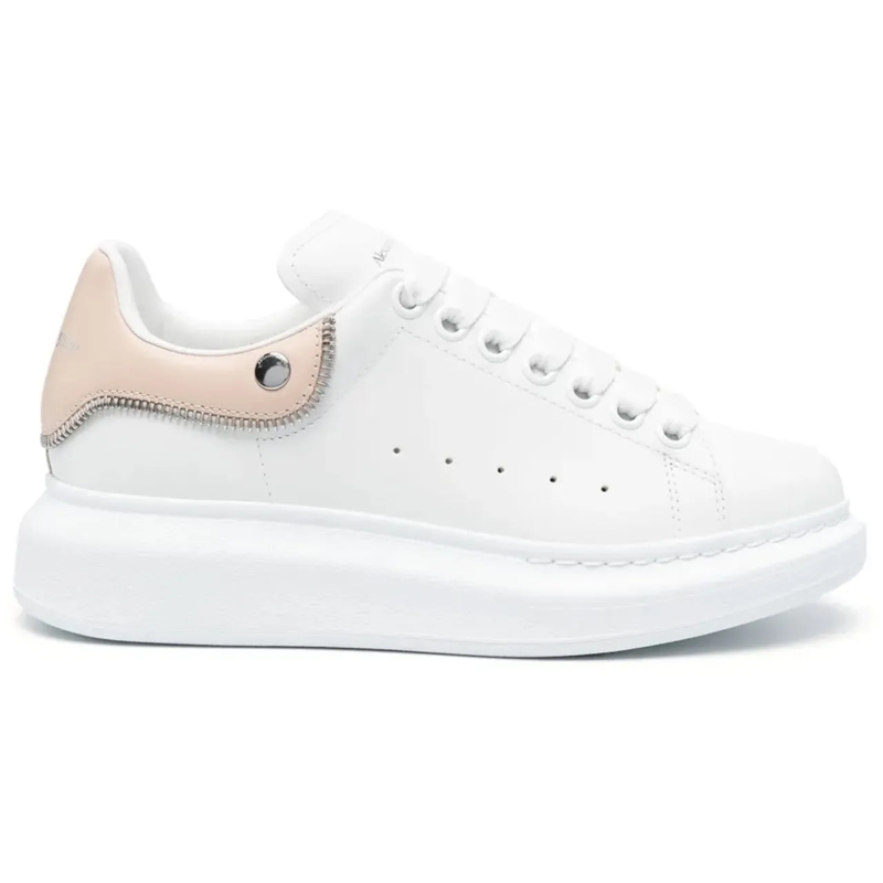 Alexander McQueen T-Shirt Alexander McQueen Oversized Leather Sneakers weiß