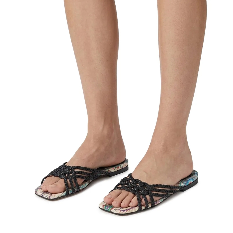 Etro Veterschoenen Sandalen aus Leder schwarz(Image 2)