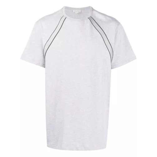 Alexander McQueen T-Shirt Logo Tape Harness Gray Grey 