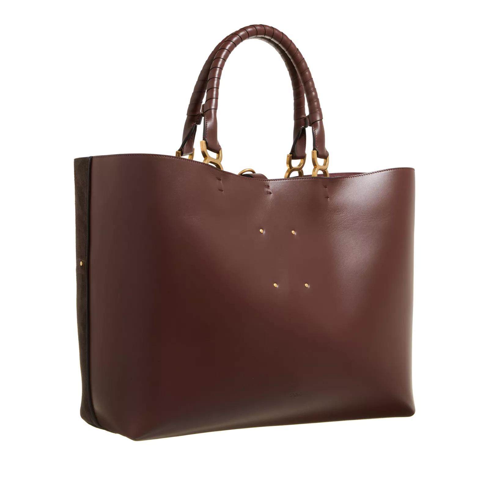 Chloé Shoppers Marcie Leather Tote Bag in bruin