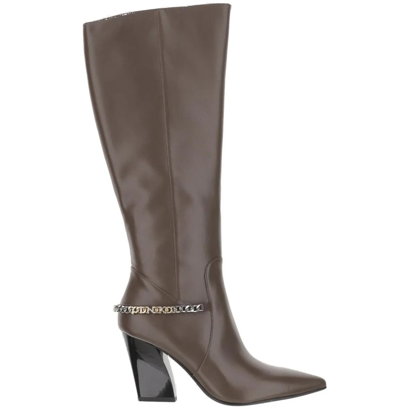 Pinko Bottes Purple Boots 03 Brown