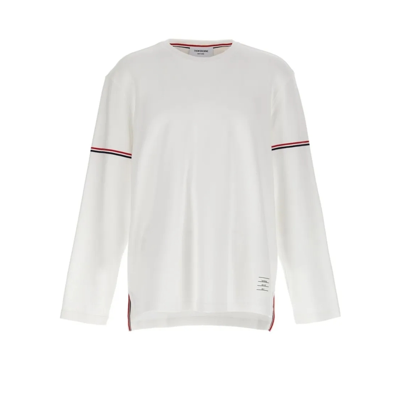 Thom Browne Haut à manches longues Rugby' T-Shirt White