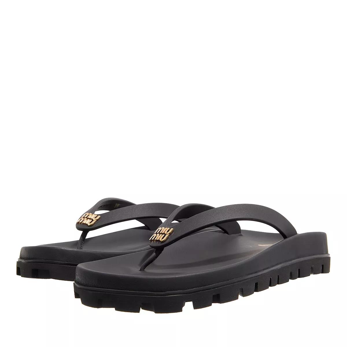 Miu Miu Sandalen & Sandaletten - Infradito Soft Cage - Gr. 37 (EU) - in Schwarz - für Damen