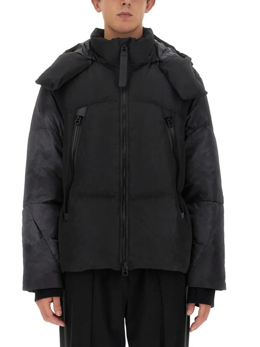 Thumbnail - JG1 - Puffy Black Oversized Jacket - Größe L - schwarz