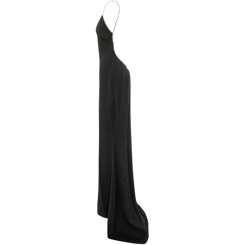 Tom Ford Maxikleid Abito Lungo da Sera con Spalline Sottili schwarz(Image 3)
