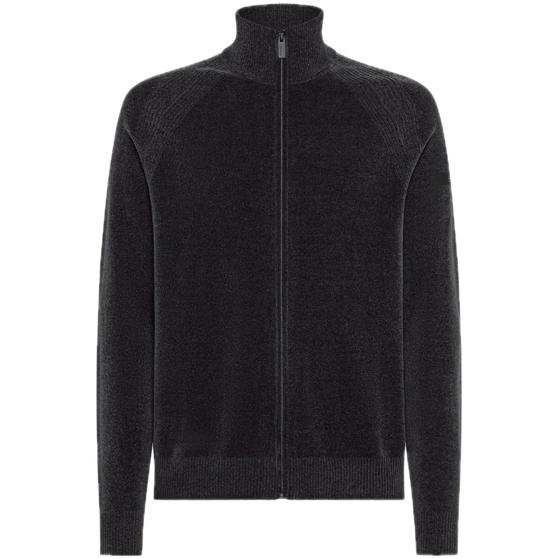 Rrd Weste Velvet Full Zip Knit Lead grau