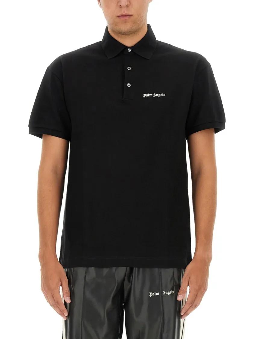 Thumbnail - Palm Angels - Polo With Logo - Größe L - schwarz