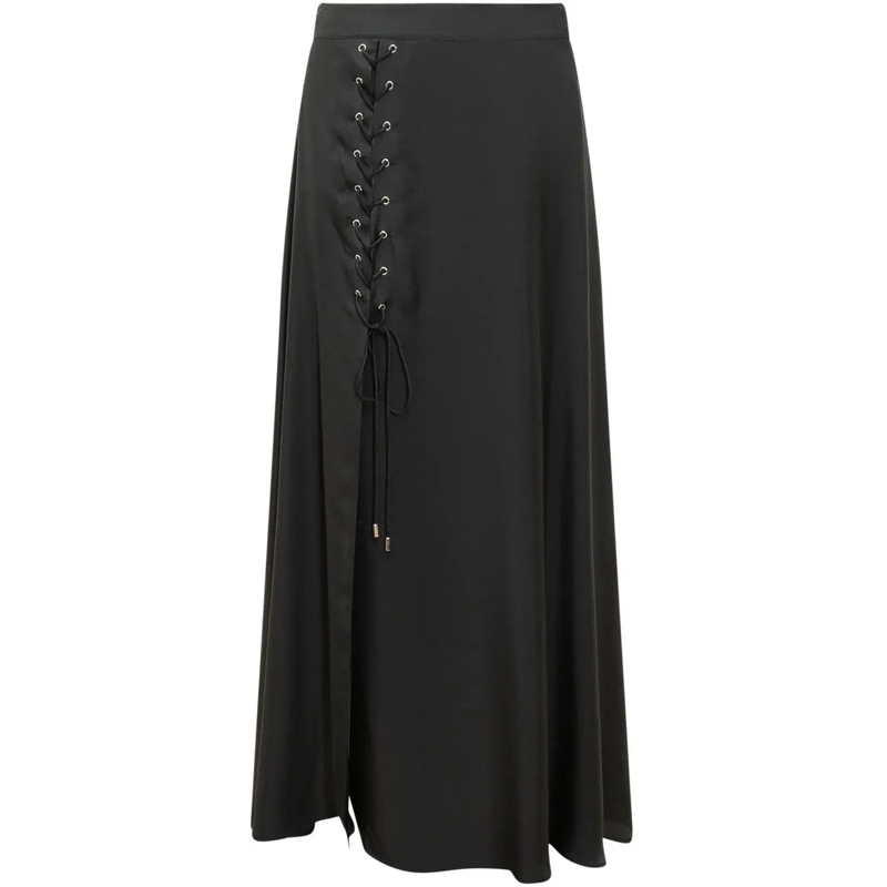 Pinko Maxirock Gonna Midi con Allacciatura Frontale schwarz
