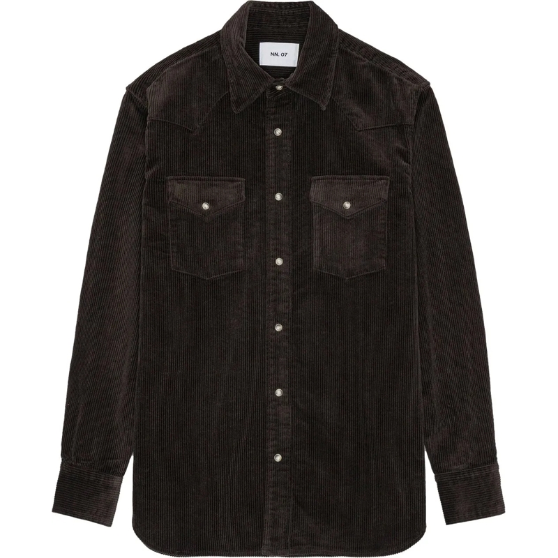 NN. 07 Haut décontracté Ricky Corduroy Shirt braun