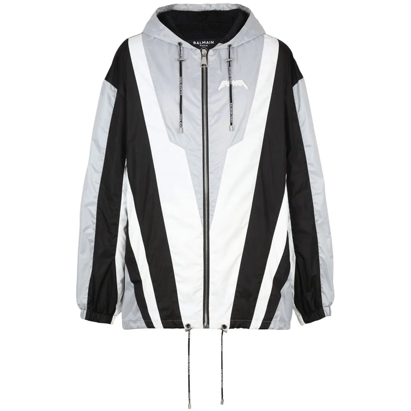 Balmain T-Shirt Balmain Windbreaker Jacket schwarz