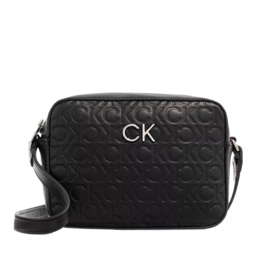 Calvin Klein Relock Camera Bag Embossed Mono Black Camera Bag