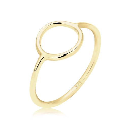 Elli Ring Ring Geo Trend Look Kreis Statement 375 Gelbgold gold