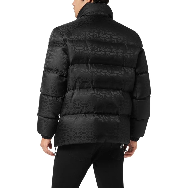Philipp Plein Übergangsjacke Daunenjacke Monogram schwarz(Image 4)