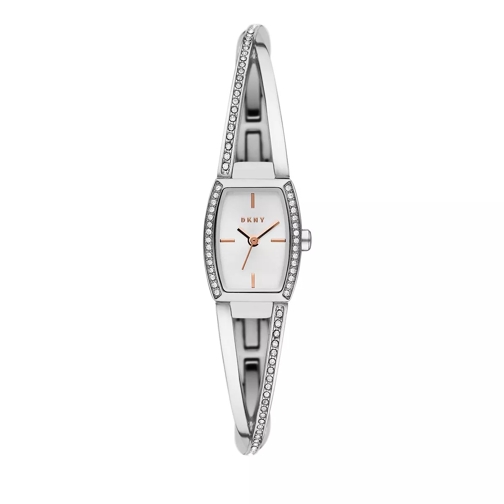 DKNY Crosswalk Three-Hand Stainless Steel Watch Silver Quartz Horloge
