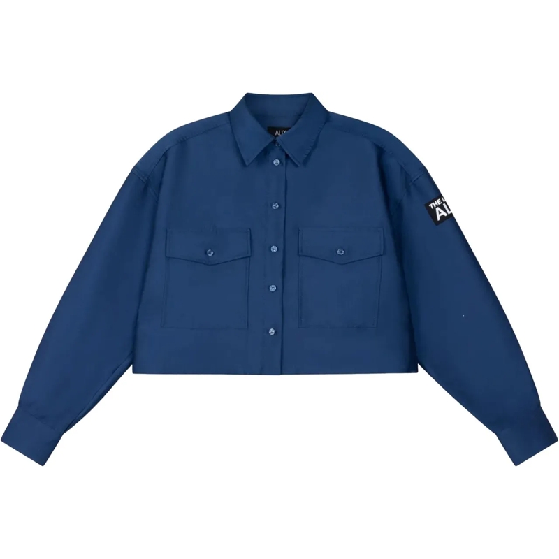 ALIX Bluse Woven Cropped Blouse blau