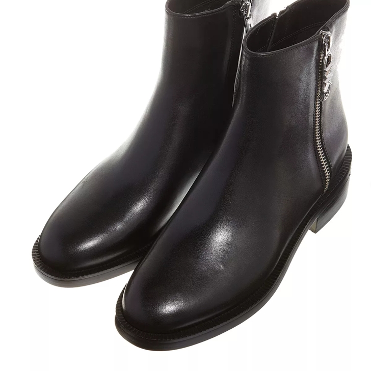 Michael kors black 2024 leather ankle boots