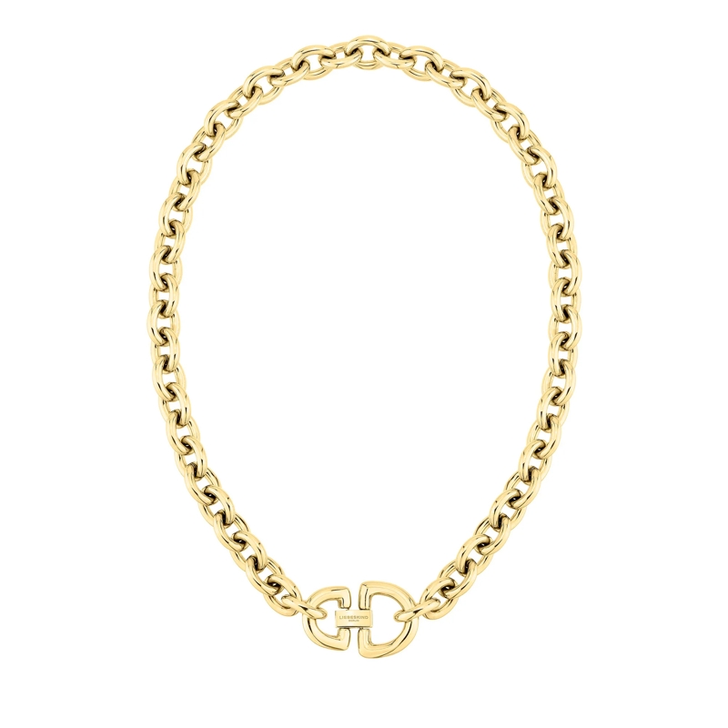 Liebeskind Berlin Mittellange Halskette Edelstahl The D-Link Statement gold(Image 7)