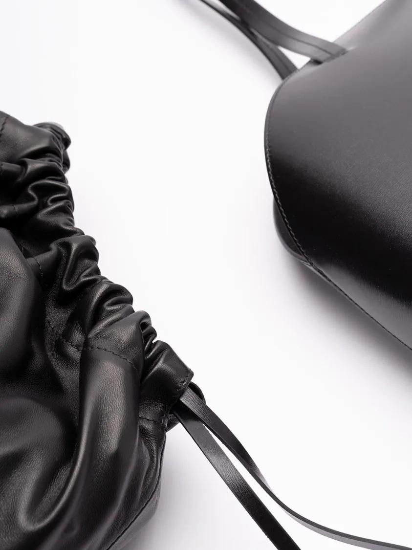 Jil Sander Hobo bags `Curve` Shoulder Bag in zwart