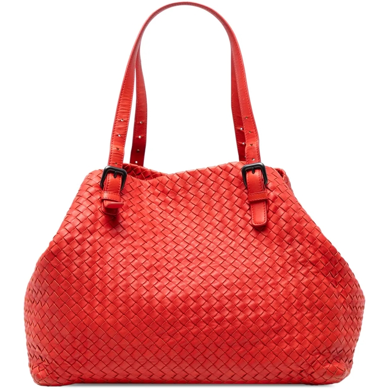 Bottega Veneta Shopper Large Nappa Intrecciato Cesta Tote rot