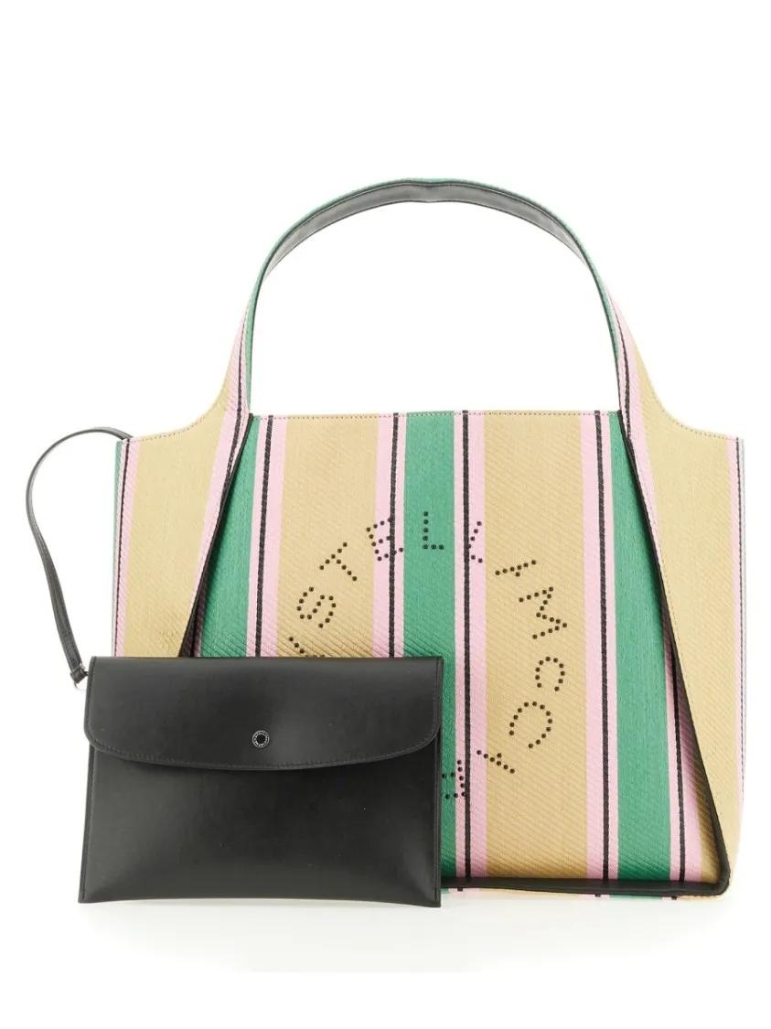 Stella Mccartney Shoppers & Totes Tote Bag With Double Handles And Logo Detail in meerkleurig