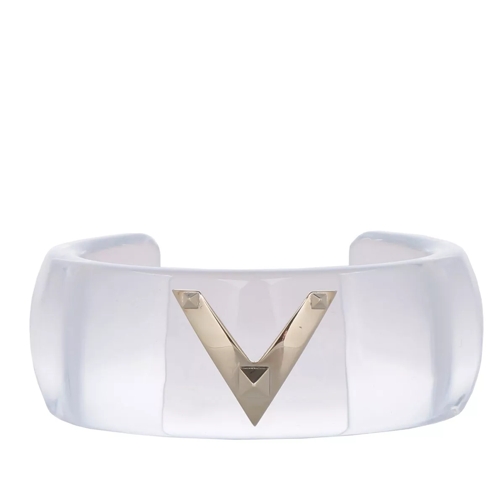 Valentino Garavani Rockstud Bracelet V Acrylic Glass White Ring