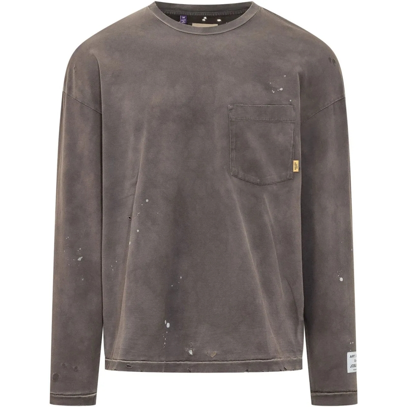 Gallery Dept. Langärmeliges Oberteil Maglia con Tasca e Stampa taupe
