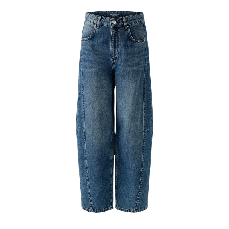 Oui Jeans Jeans Balloon Fit dunkel-blau