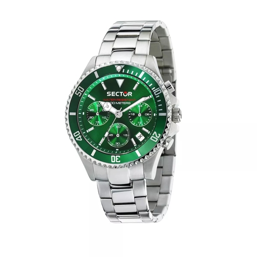 Sector 230 43Mm Chr Green Dial Br SS Silver Chronograph