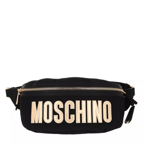 Moschino Belt Bag Nylon Logo Black Fantasy Print Crossbody Bag