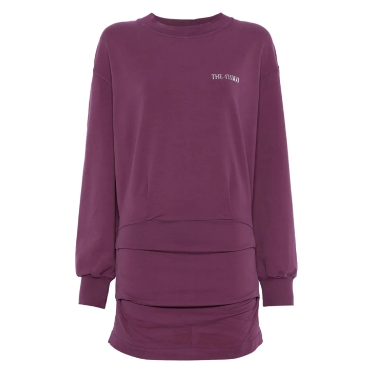 オールインワン・サロペット The Attico Fitted Purple Dress With Rubberised Logo Detail The Attico Fitted Purple Dress With Rubberised Logo Detail