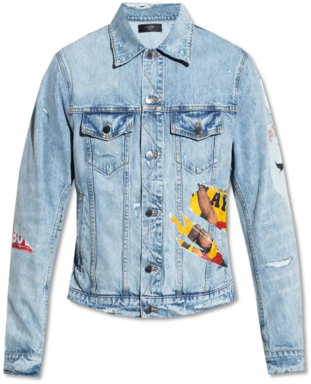 Thumbnail - Amiri - Playboy Magazine Trucker Denim Jacket - Größe S - blau