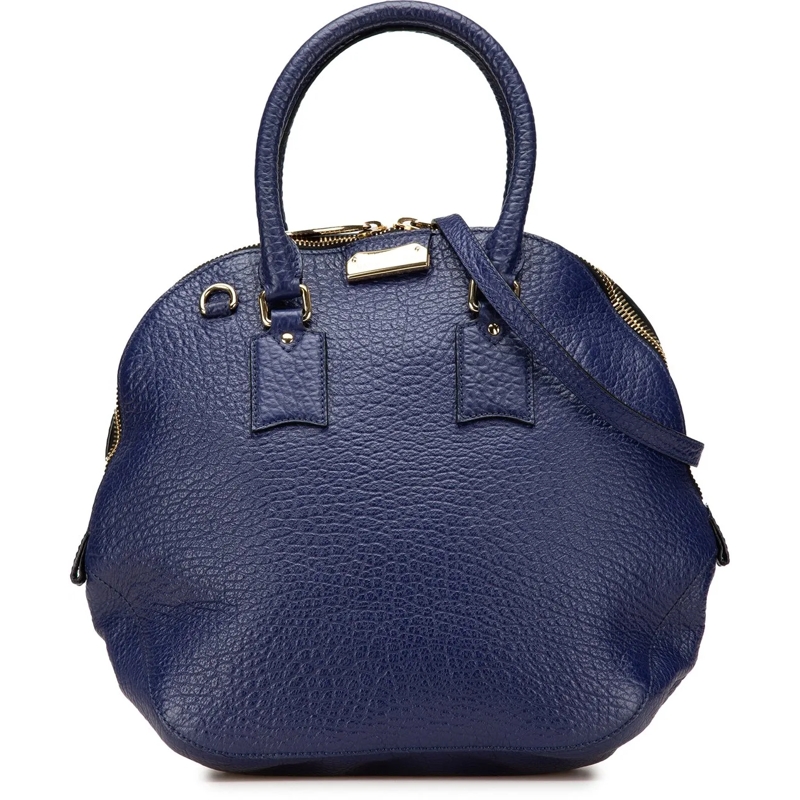 Burberry Fourre-tout Large Grained Calfskin Heritage Orchard Bowling Ba blau