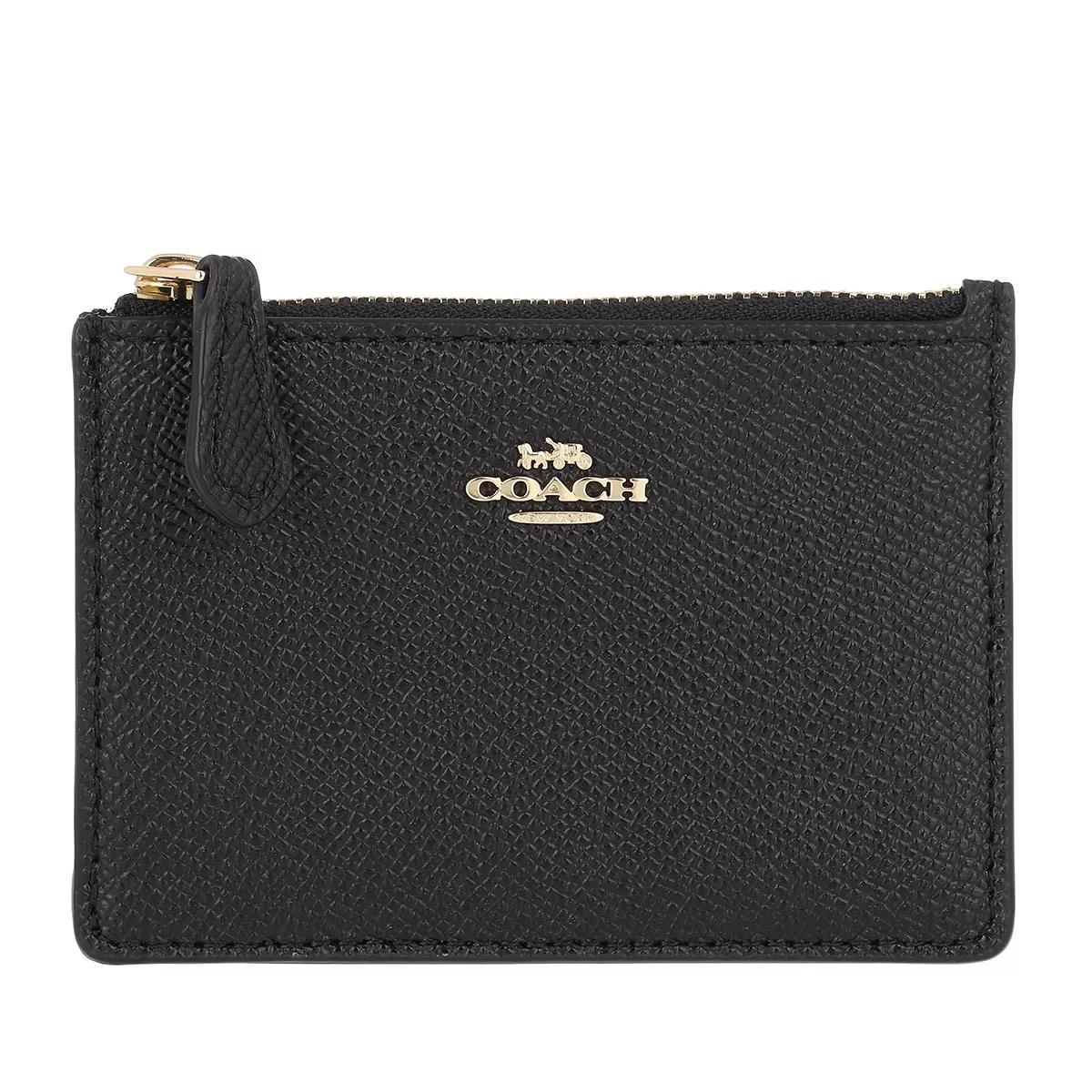 Coach Mini Id Skinny Black Coin Wallet
