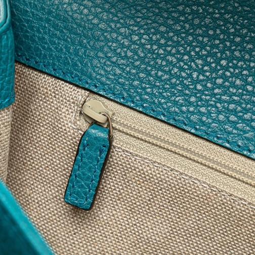 Gucci Sac à bandoulière 2000-2015 Medium Dollar Calfskin Interlocking G Cr blau (Image 2)
