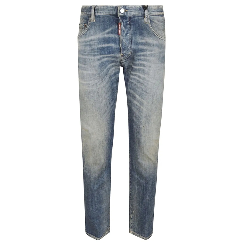 Dsquared2 Jeans Slim Fit Vintage-Style Denim Jeans Blue