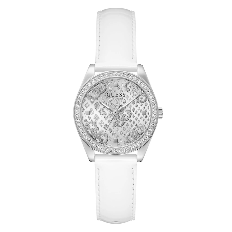 Guess Quarzuhr Quarz-Analoguhr Boa weiss