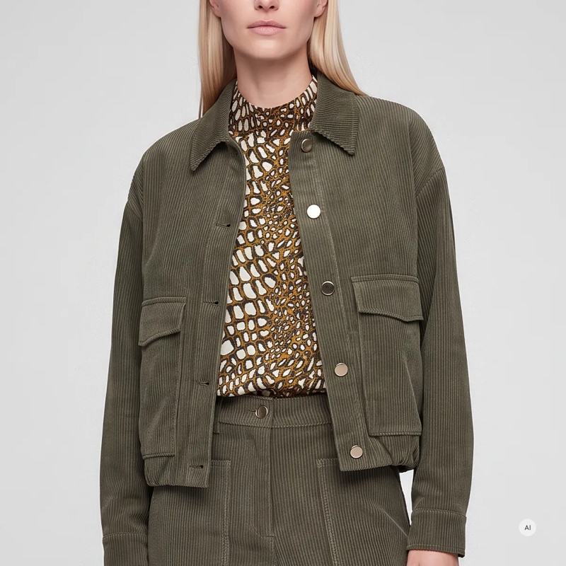 Marc Aurel Blazer Jacke- aufgesteppte Taschen und Patten- angeset grün(Image 3)