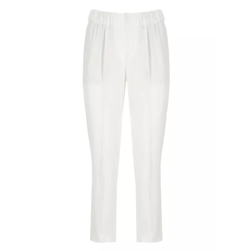 Brunello Cucinelli Silk Blend Pants White 