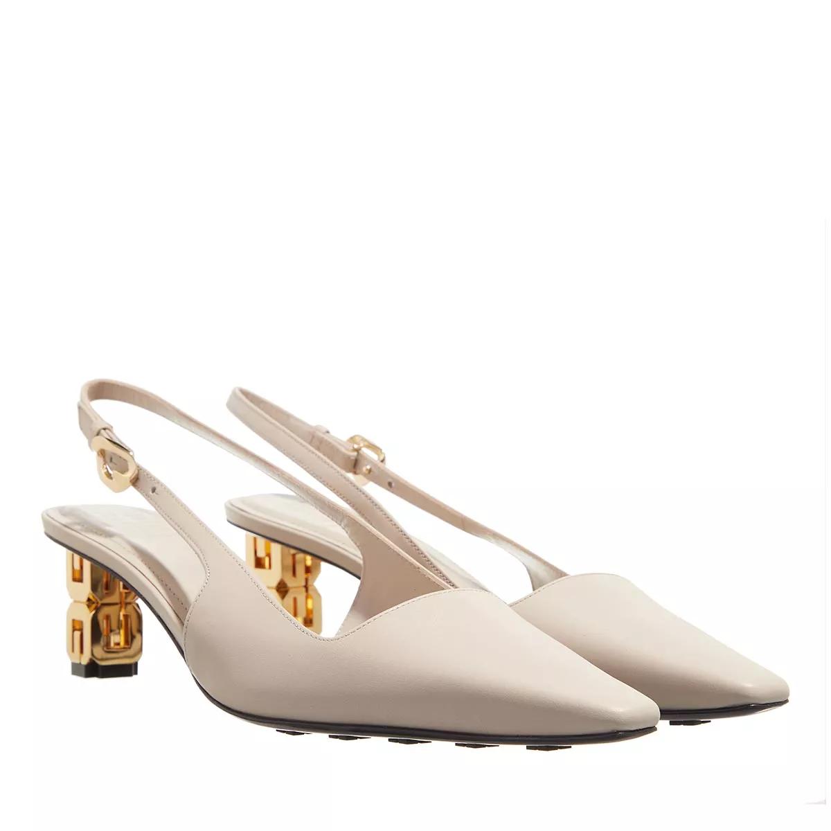 Givenchy, G Cube 50 beige slingback pumps