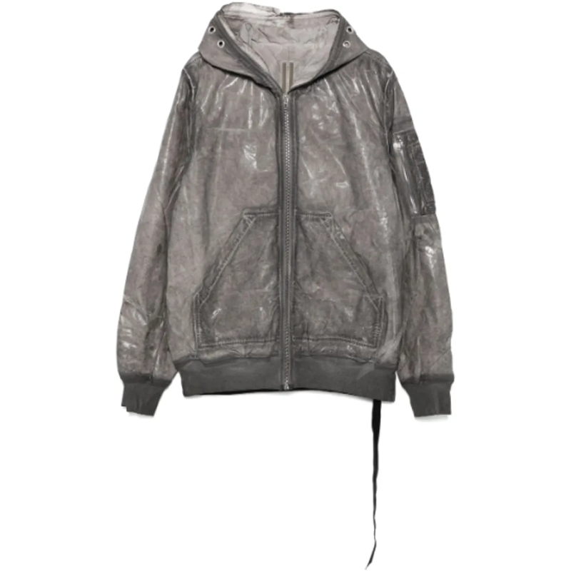 Rick Owens Doudoune Bomber Imbottito Gimp Flight Bomber Darkdust grau