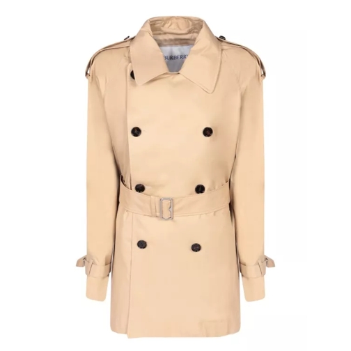 Burberry Short Trench Coat With Double-Breasted Closure Neutrals 