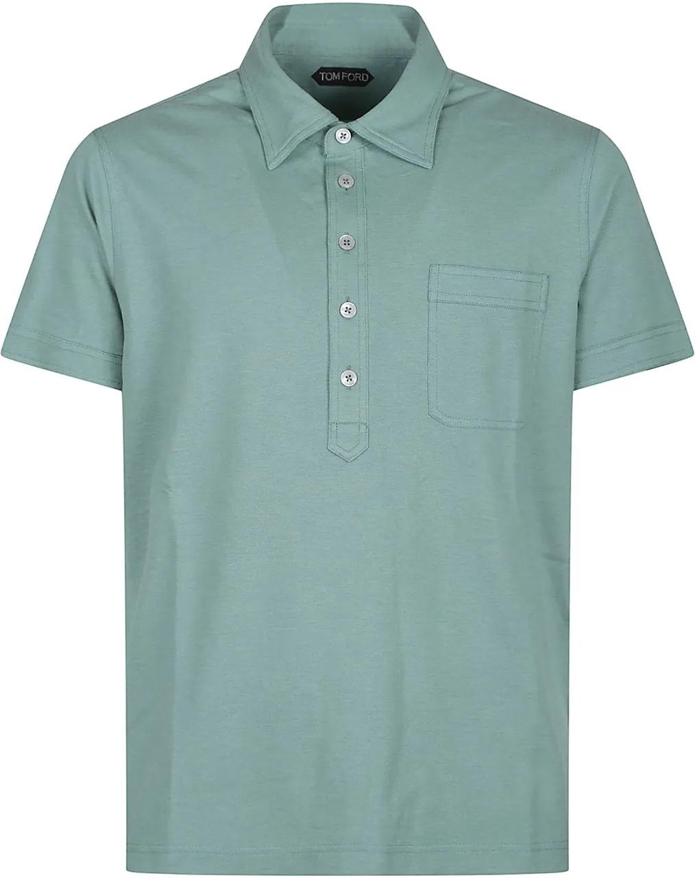 Thumbnail - Tom Ford - Short Sleeve Polo Shirt Green - Größe 50 - grün