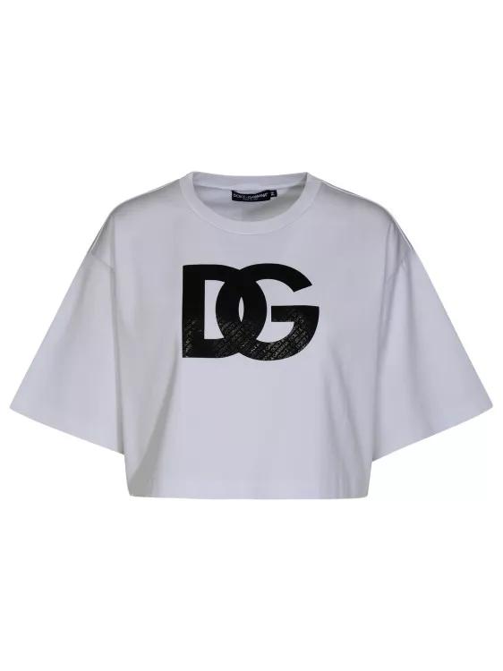 Dolce&Gabbana - White Cotton T-Shirt - Größe 40 - white